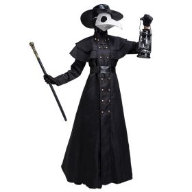 Halloween Medieval Steam Punk Plague Doctor Costume Beak Crow Long Mouth Mask (Option: Style 1-M)